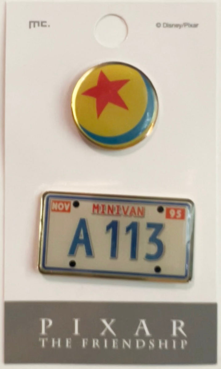 Pixar Ball & License Plate A 113 Toy Story 2 Pin Set Japan Disney Pin
