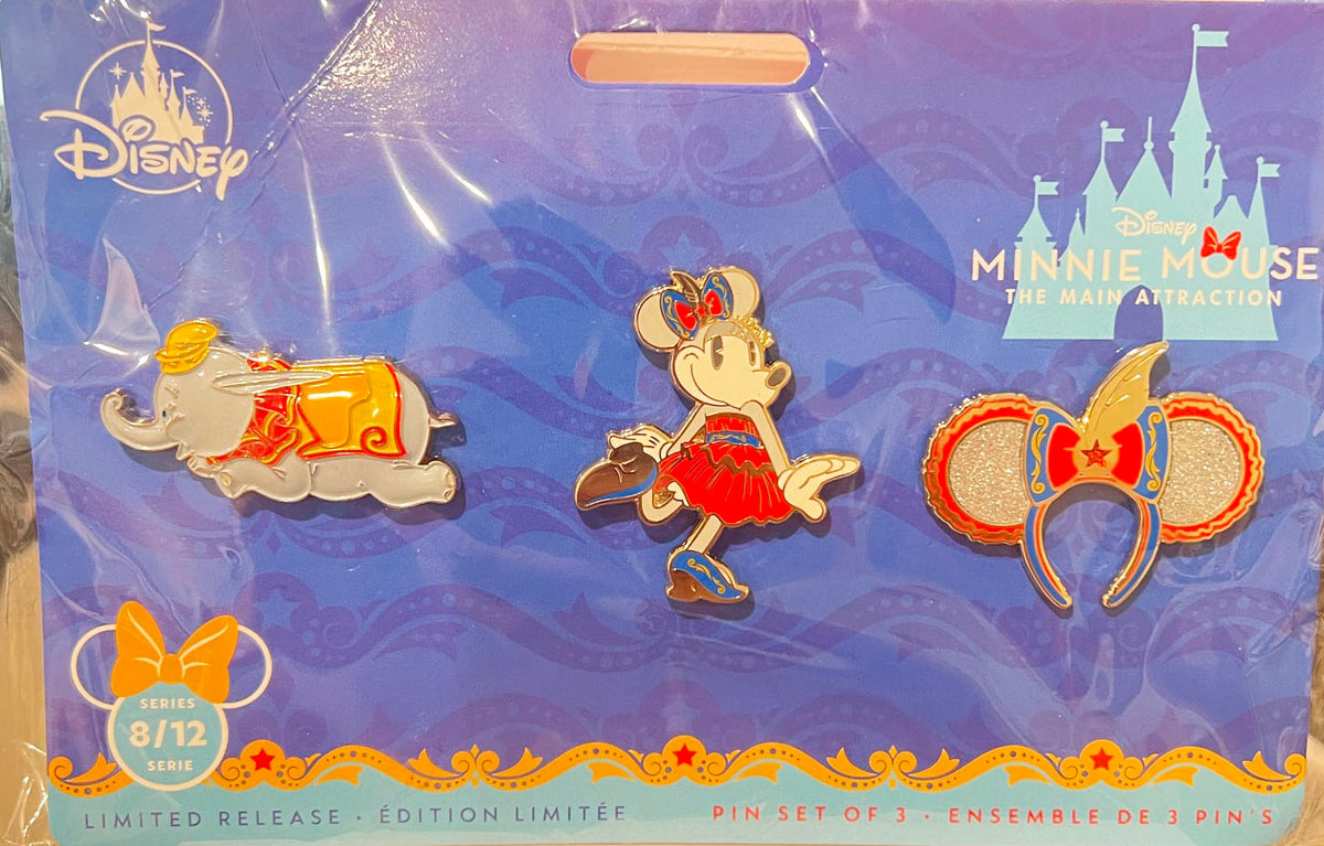 Dumbo's Circus Minnie Mouse the Main Attraction 3 Pin Set Disney Pin C01