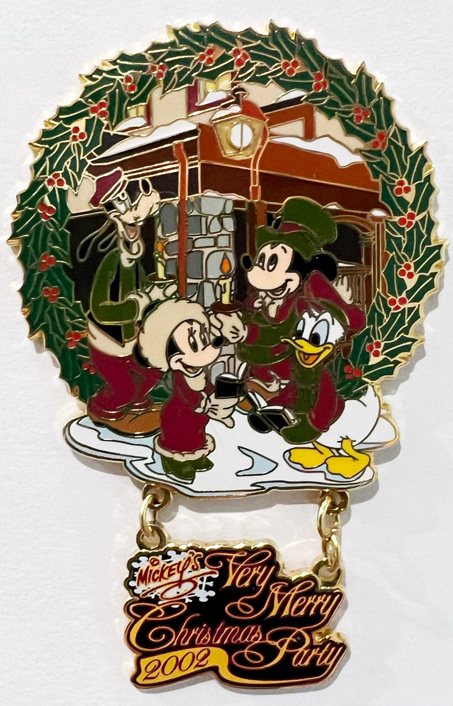 Mickey, Minnie, Goofy & Donald Caroling Very Merry Christmas Party WDW  Disney Pin B01