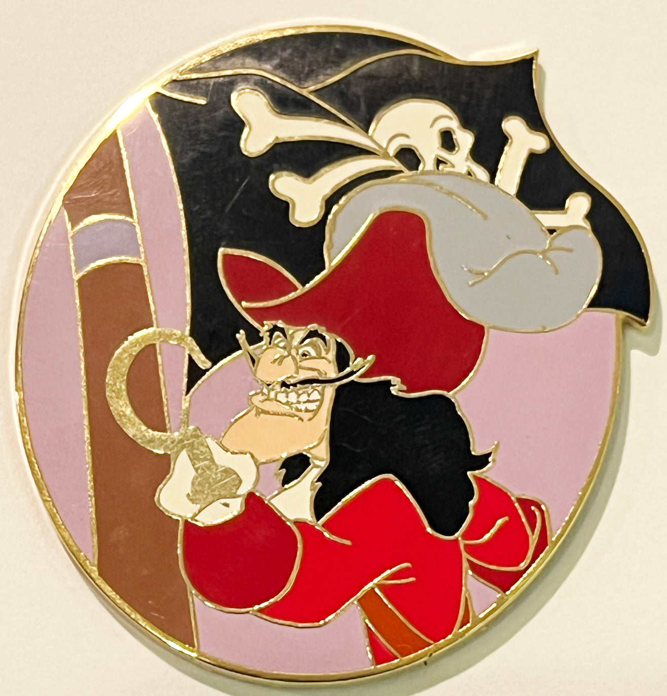 Captain Hook & Pirate Flag Peter Pan Auctions Disney Pin B04